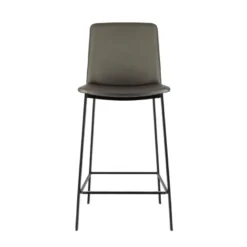 Primera Tabouret snack belge rembourré en simili et pieds en métal