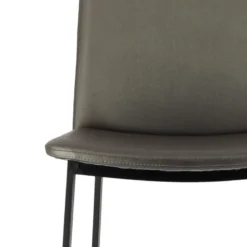 Primera Tabouret snack belge rembourré en simili et pieds en métal