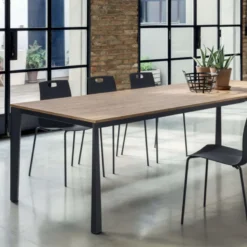 Prisma Ingenia by Bontempi® Table moderne extensible en mélaminé et acier laqué
