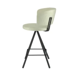 Prélude Tabouret snack en tissu et pieds métal