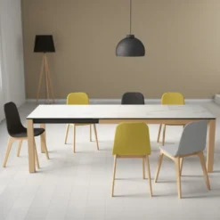 Quadra Table moderne en céramique extensible