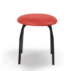 Rebecca Tabouret bas assise rembourrée et pieds en métal de fabrication française