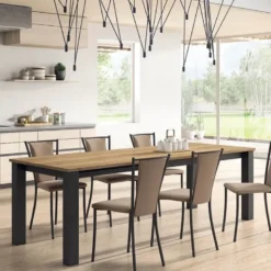 Reina Chaise de cuisine contemporaine en métal et simili