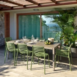 Rio Table de jardin extensible en polypropylène DurelTop et aluminium