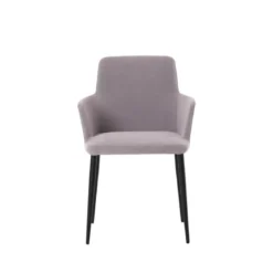 Rob C04 Mobitec® Fauteuil de salle à manger confortable en tissu et pieds métal