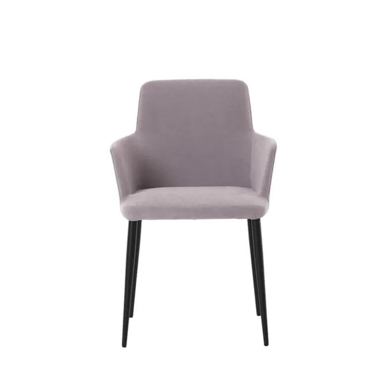 Rob C04 Mobitec® Fauteuil de salle à manger confortable en tissu et pieds métal