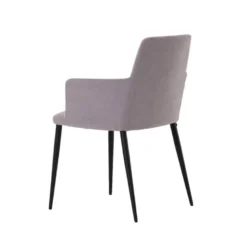 Rob C04 Mobitec® Fauteuil de salle à manger confortable en tissu et pieds métal