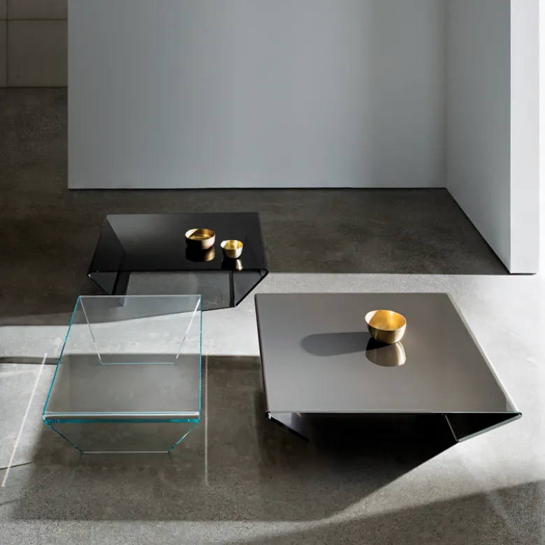 Rubino Sovet® Table basse design rectangulaire ou carrée en verre
