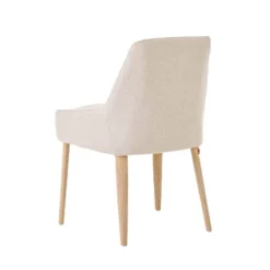Saga Mobitec® Chaise confortable en tissu et pieds bois