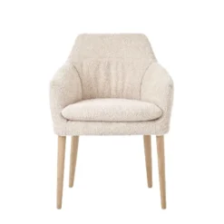 Saga Mobitec® Fauteuil confortable en tissu et pieds en bois
