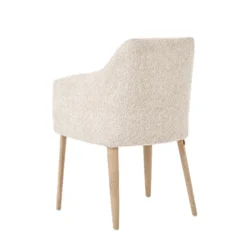 Saga Mobitec® Fauteuil confortable en tissu et pieds en bois