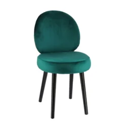 Severus Chaise cosy bicolore en tissu avec pieds bois