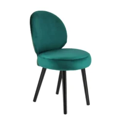 Severus Chaise cosy bicolore en tissu avec pieds bois