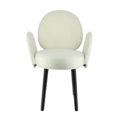 Severus Fauteuil cosy en tissu avec pieds bois