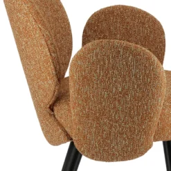 Severus Fauteuil cosy en tissu avec pieds bois