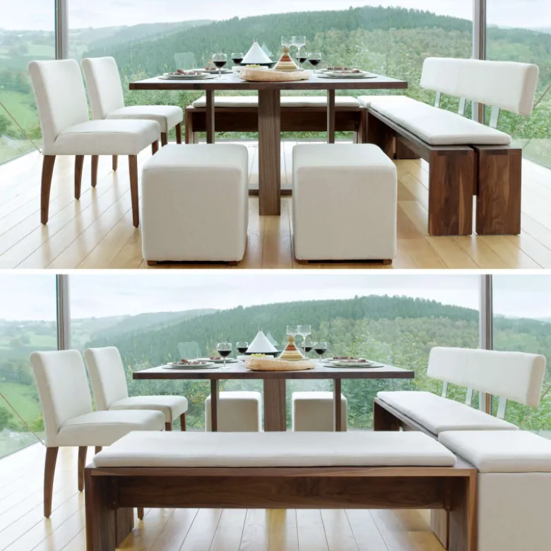 Shanna Chaise confortable Mobitec® en tissu et pieds en bois