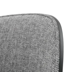 SimoneChaise bimatière en tissu dossier bois avec pieds en métal