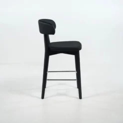 Siren Tabouret snack en bois massif avec assise et dossier rembourrés