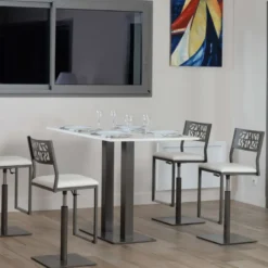 Slide Carrier® Tabouret pivotant et réglable en hauteur style industriel