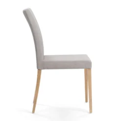 Slim Mobitec® Chaise de salle à manger en tissu et pieds en bois
