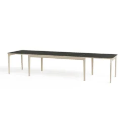 SM26/27 Table danoise extensible en bois massif et en stratifié noir