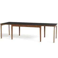 SM26/27 Table danoise extensible en bois massif et en stratifié noir