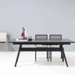 SM11 Table de séjour scandinave extensible en bois