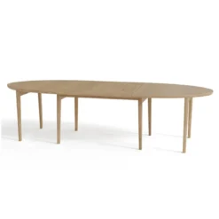 SM78 Table ovale extensible en bois massif fabriquée au Danemark
