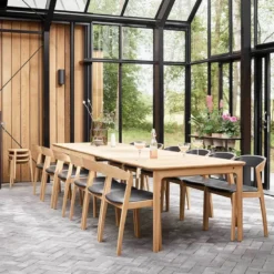 SM26/27 Table scandinave extensible en bois massif de fabrication danoise