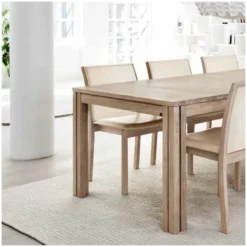 SM23/24 Table scandinave rectangulaire en bois avec allonges
