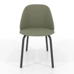 Sofia Chaise cosy en simili avec pieds métal