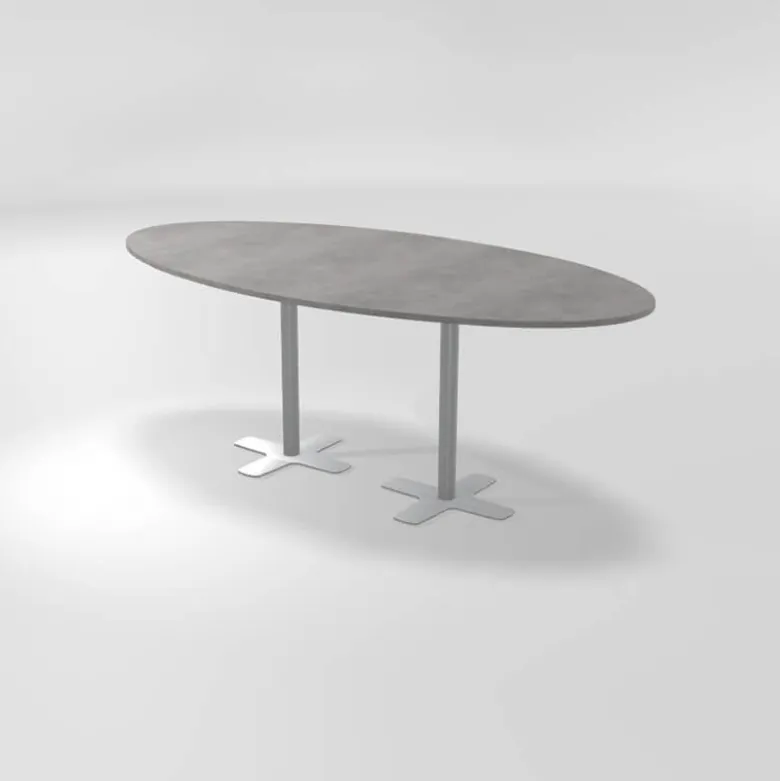 Spinner 2 Table hauteur 90 cm ovale en stratifié avec deux pieds