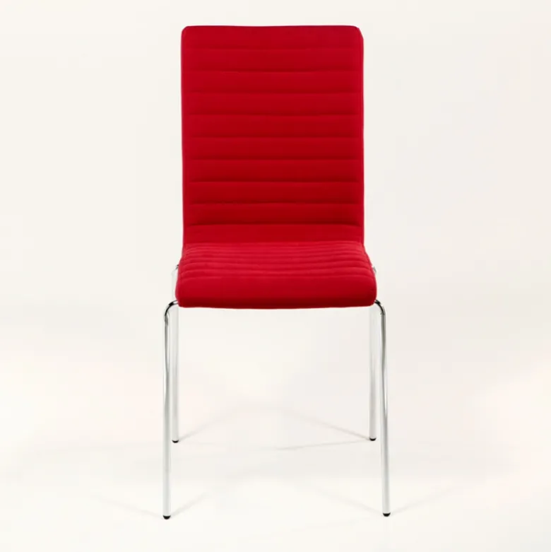Star Midj® Chaise moderne empilable en tissu et métal