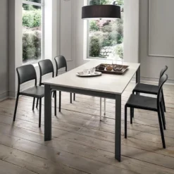 Steave Console extensible rectangulaire en stratifié