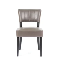 Steffi 2 Chaise de salle à manger en synthétique et bois