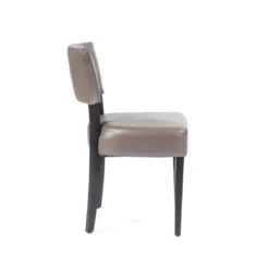 Steffi 2 Chaise de salle à manger en synthétique et bois