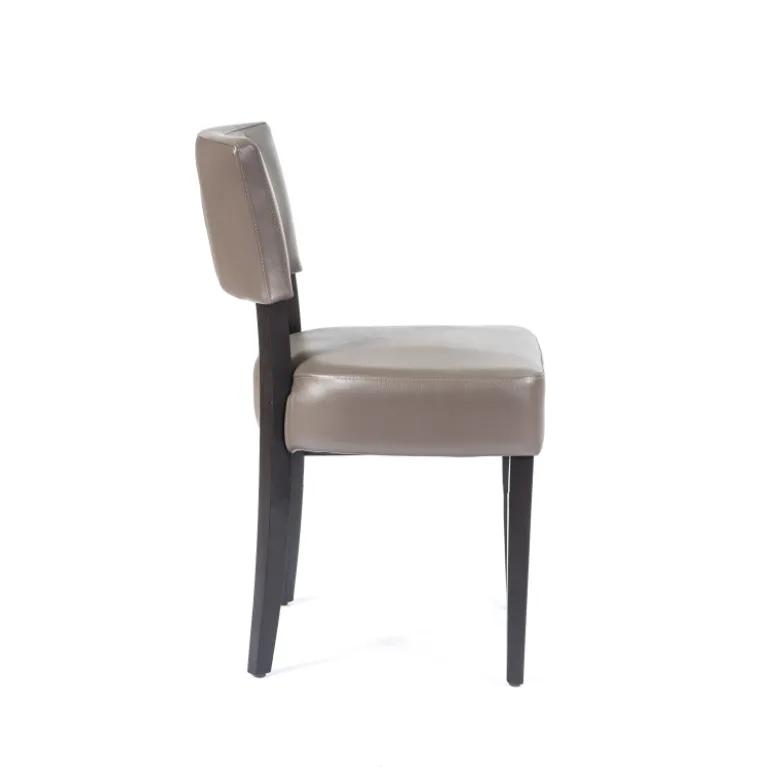 Steffi 2 Chaise de salle à manger en synthétique et bois
