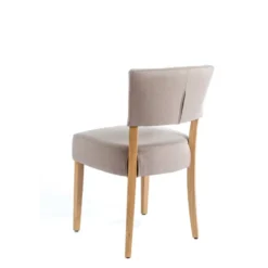 Steffi 2 Chaise matelassée en tissu et bois