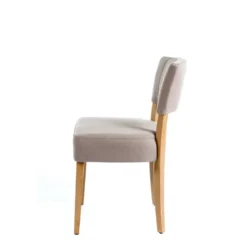 Steffi 2 Chaise matelassée en tissu et bois