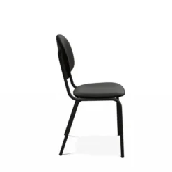 STR5 Chaise contemporaine en métal et en tissu fabriquée en Belgique