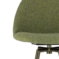 Swiftie Tabouret de bar pivotant en tissu et pieds métal