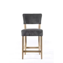 Tabouret snack en tissu et bois – BarSteffi