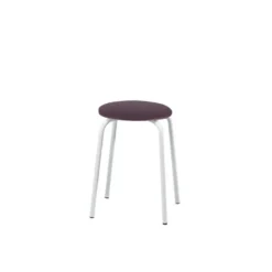 TabRond Tabouret bas empilable en métal et simili