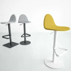 Tabu Tabouret de bar réglable en tissu