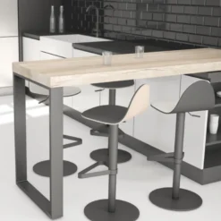 Tabu Tabouret réglable et pivotant design en bois