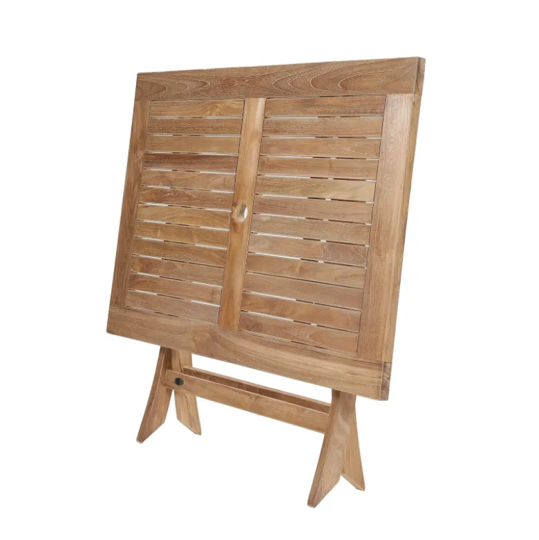 TanamaTable de jardin rectangulaire pliante en teck massif