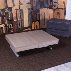 Tavoletto Table transformable en lit pour petit espace en mélaminé