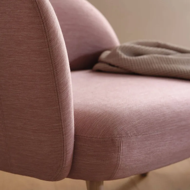 Thalia Mobitec ® Banquette cosy en tissu avec pieds en bois