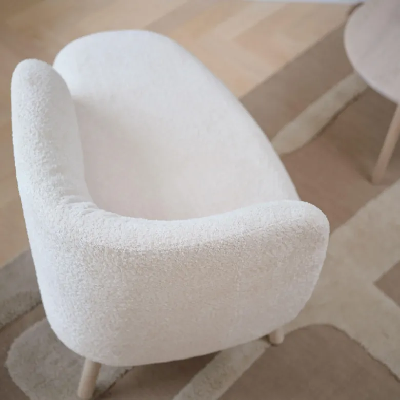 Thalia Mobitec ® Banquette cosy en tissu avec pieds en bois