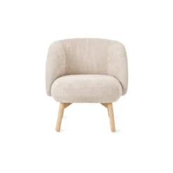 Thalia Mobitec ® Fauteuil confortable en tissu avec pieds en bois